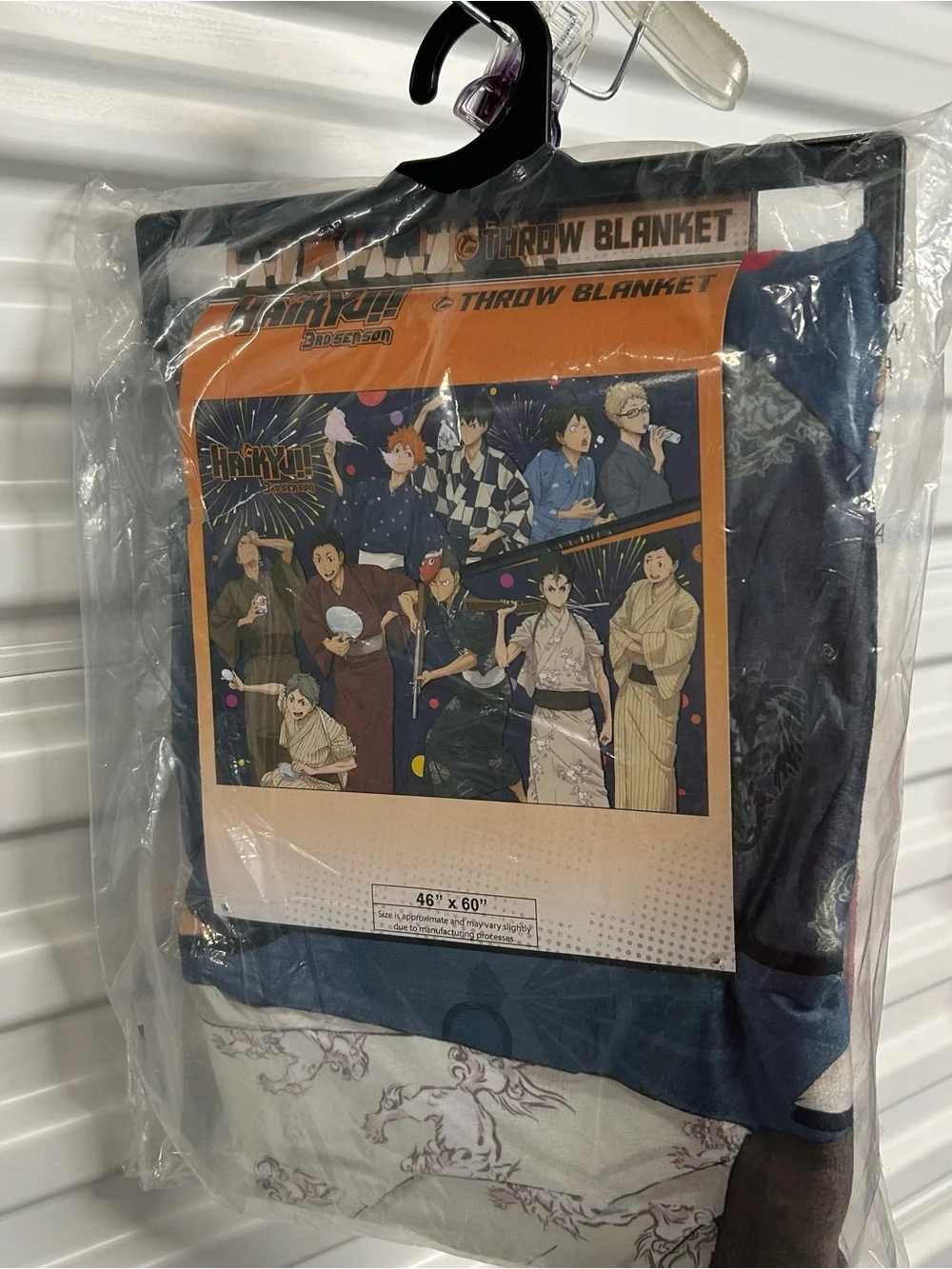 Haikyu!! Navy and Cream Anime Throw Blanket by (Brand)